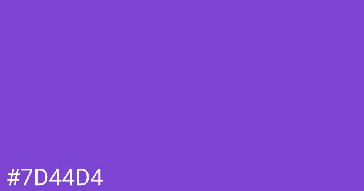 Hex color #7d44d4 graphic