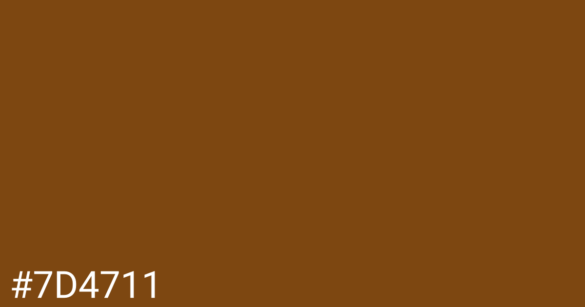 Hex color #7d4711 graphic
