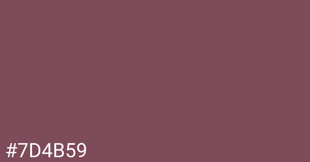 Hex color #7d4b59 graphic