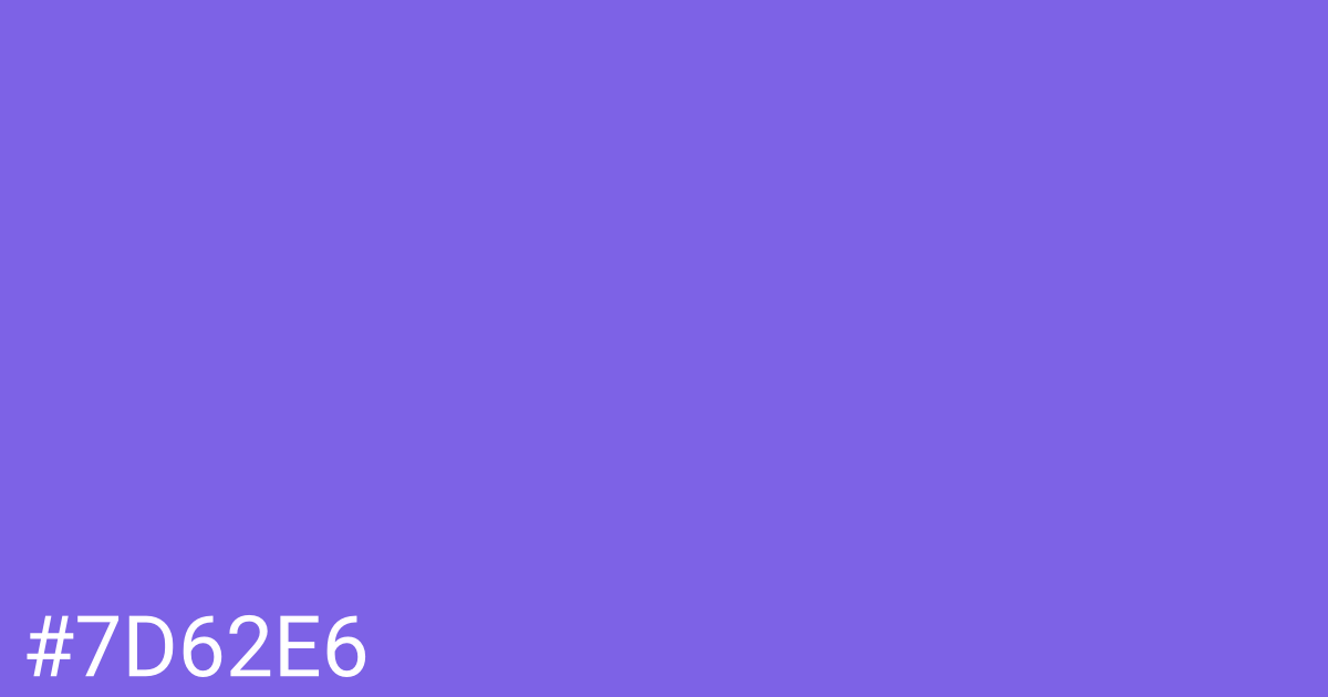 Hex color #7d62e6 graphic