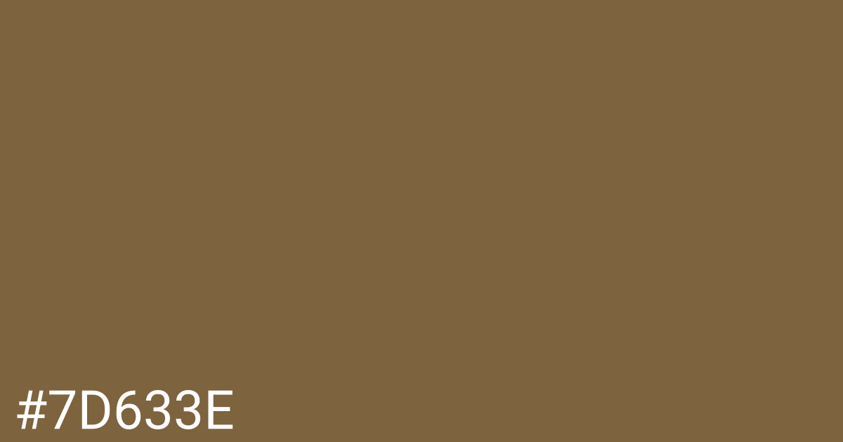 Hex color #7d633e graphic