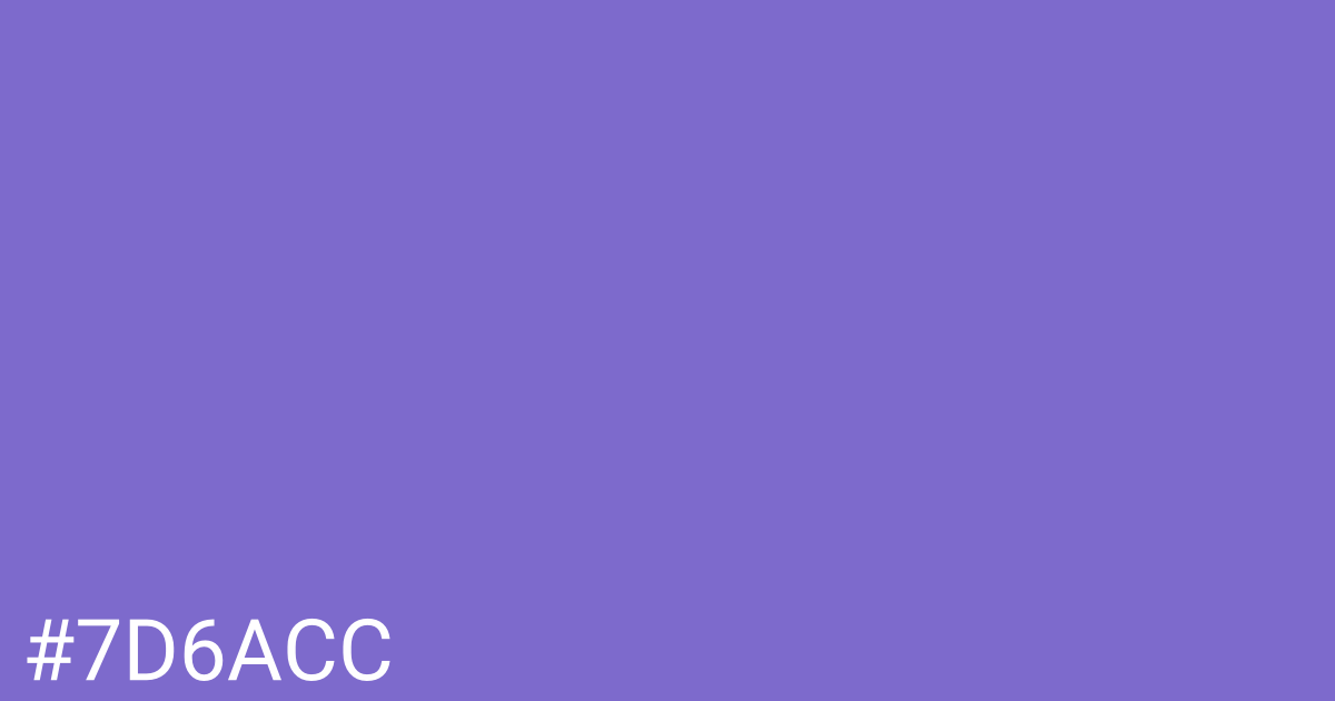 Hex color #7d6acc graphic
