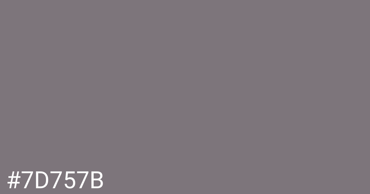 Hex color #7d757b graphic