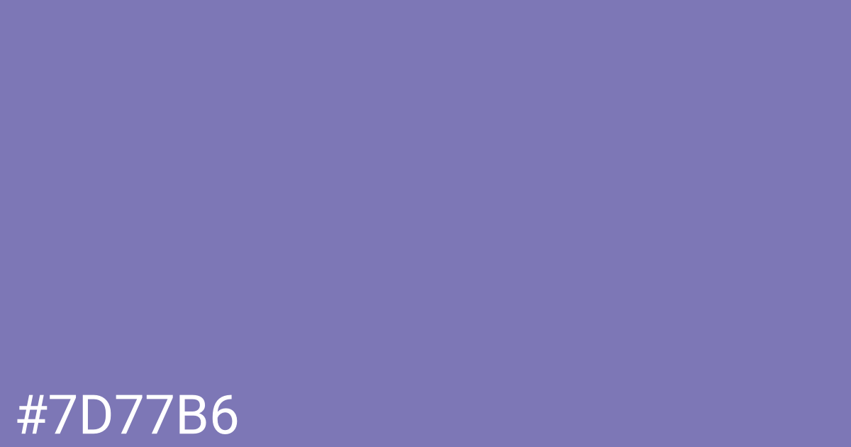 Hex color #7d77b6 graphic