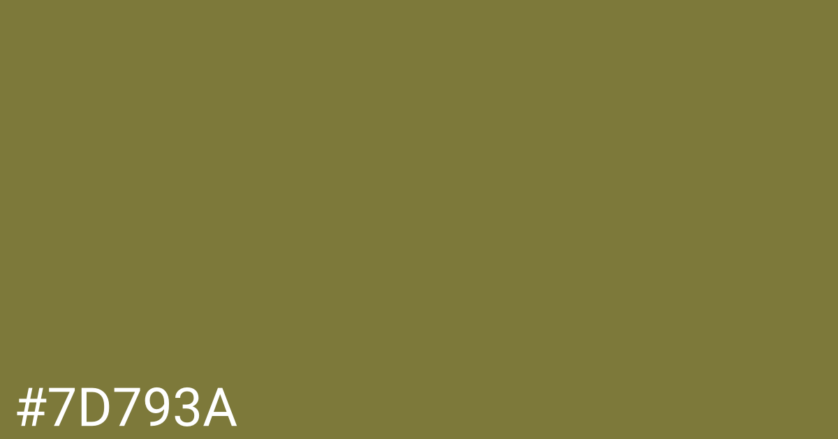Hex color #7d793a graphic