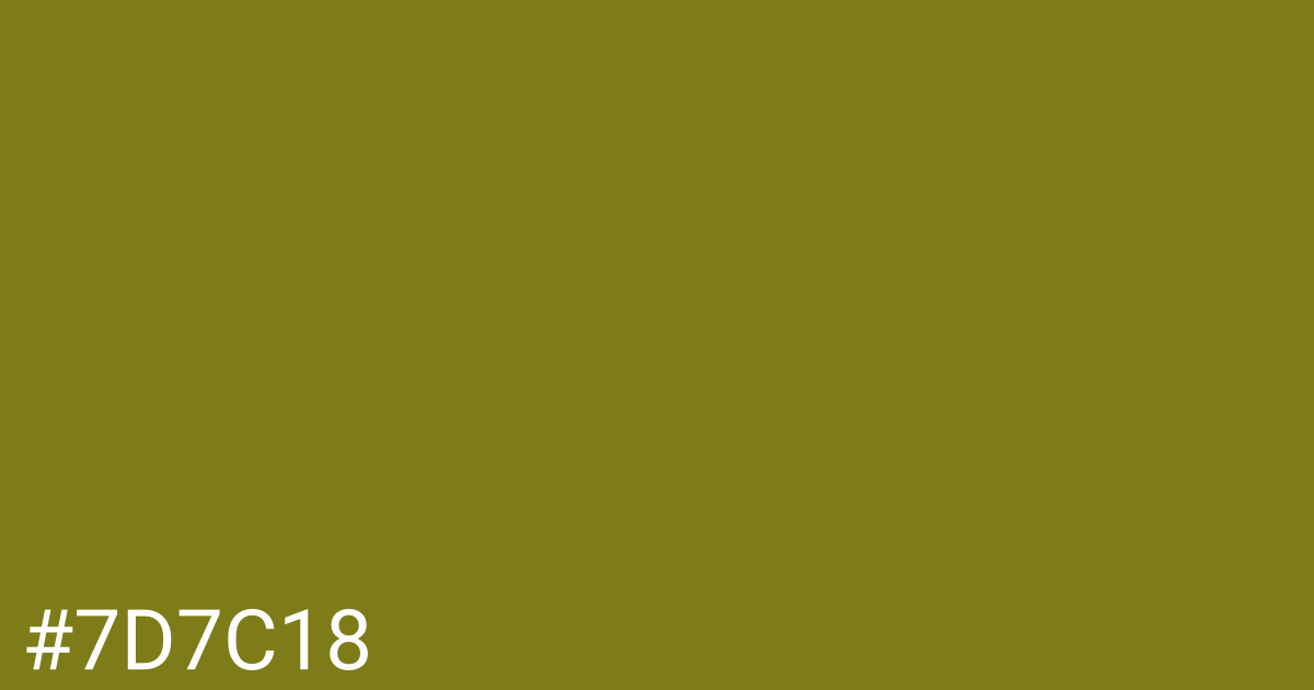 Hex color #7d7c18 graphic