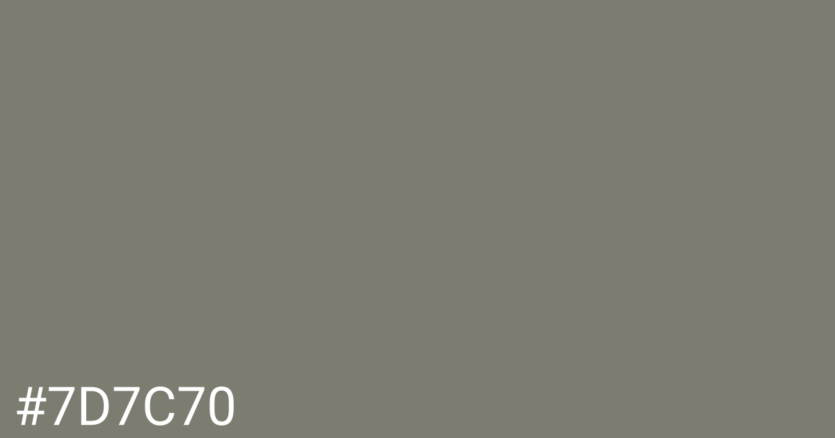 Hex color #7d7c70 graphic