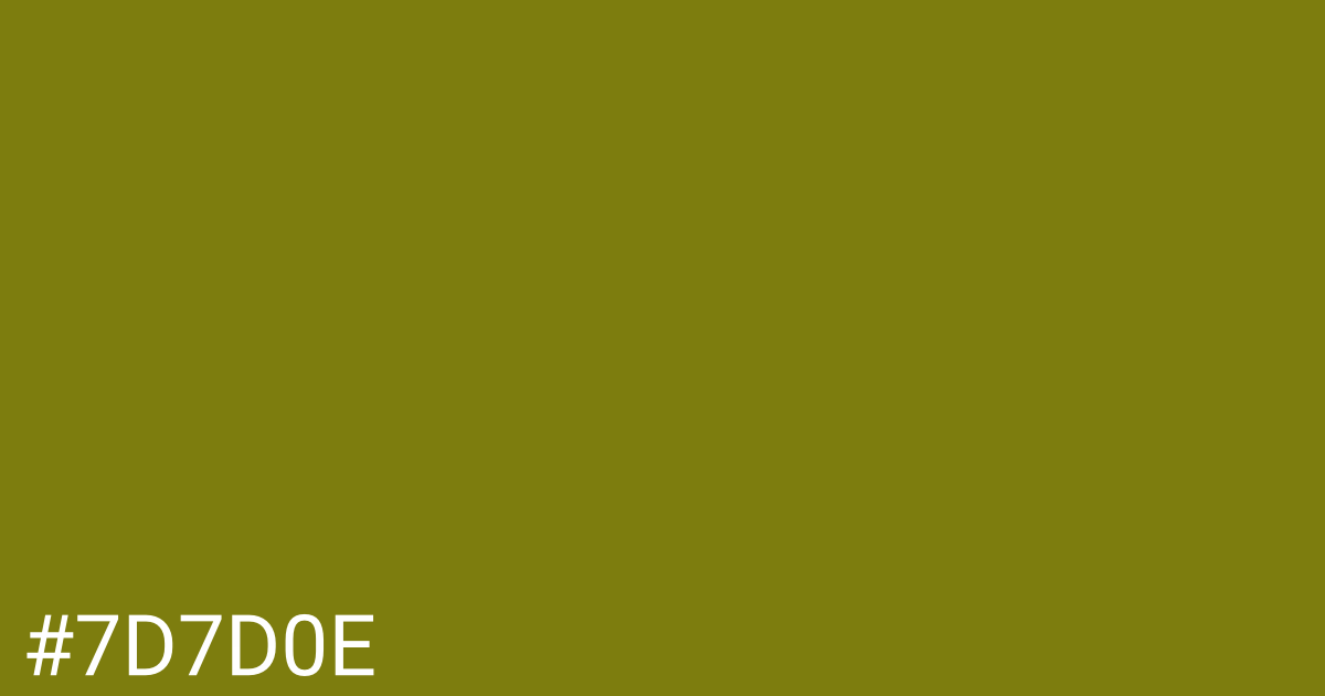 Hex color #7d7d0e graphic