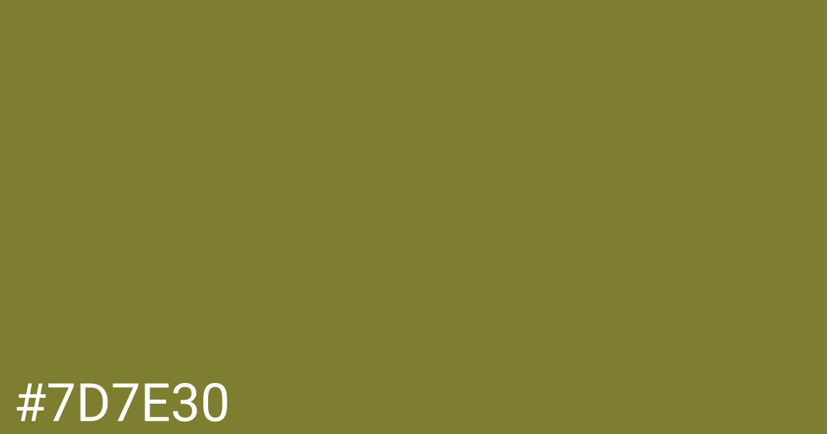 Hex color #7d7e30 graphic