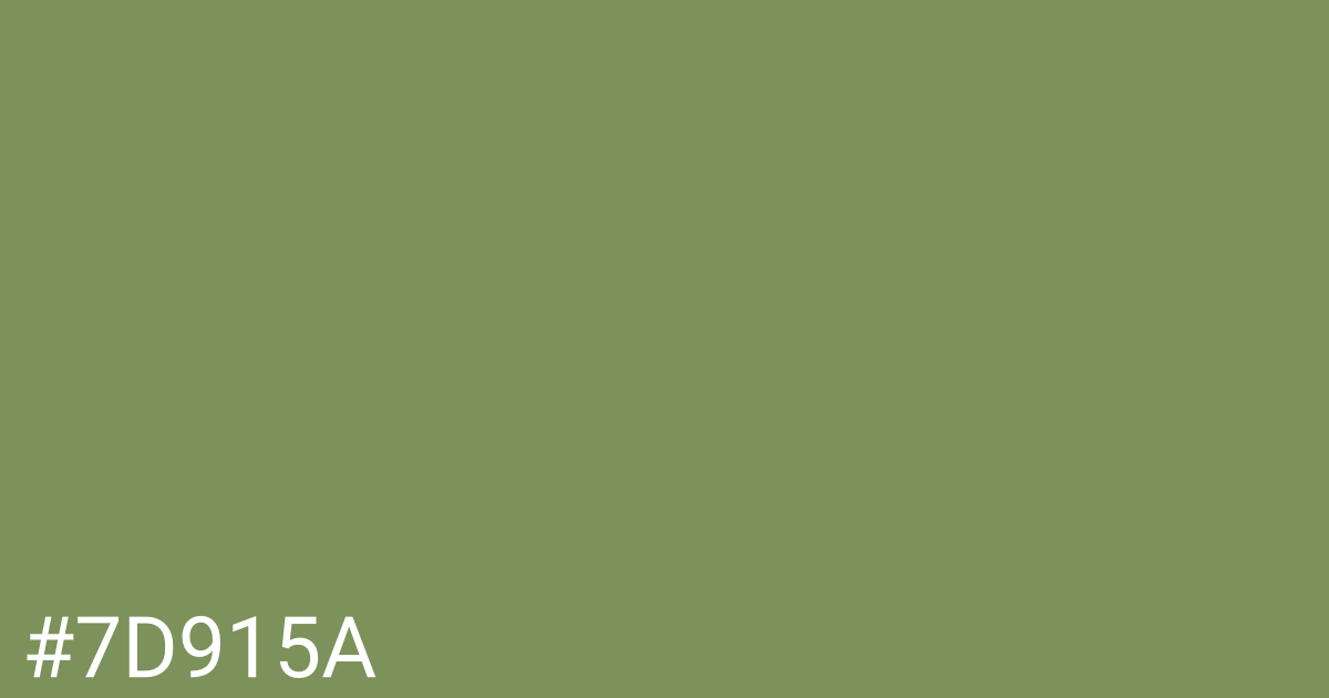 Hex color #7d915a graphic