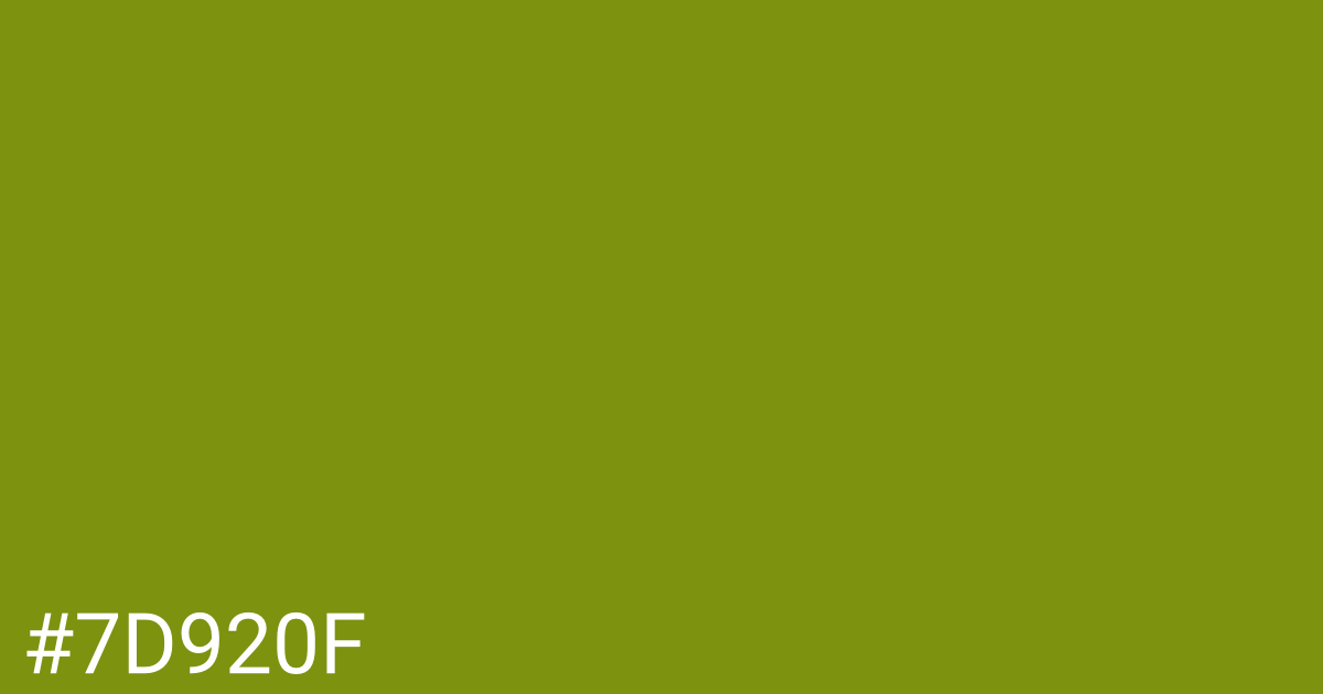 Hex color #7d920f graphic