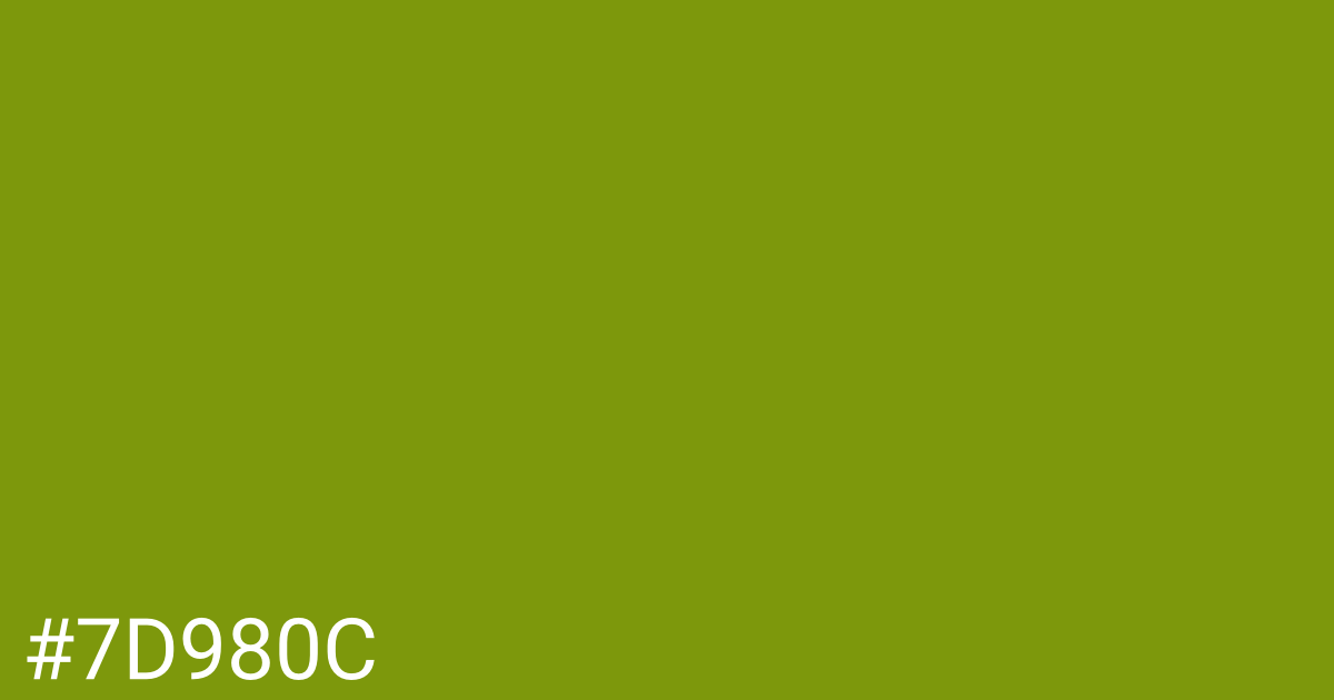 Hex color #7d980c graphic