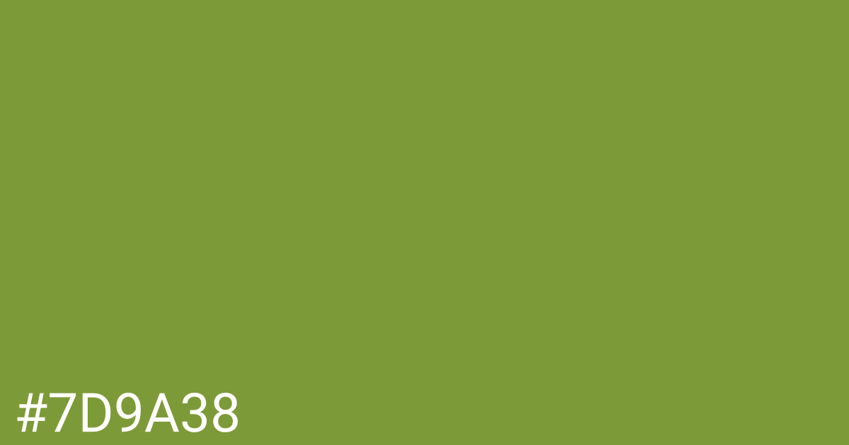 Hex color #7d9a38 graphic