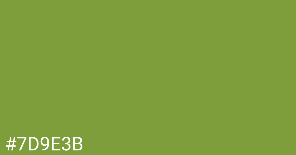 Hex color #7d9e3b graphic