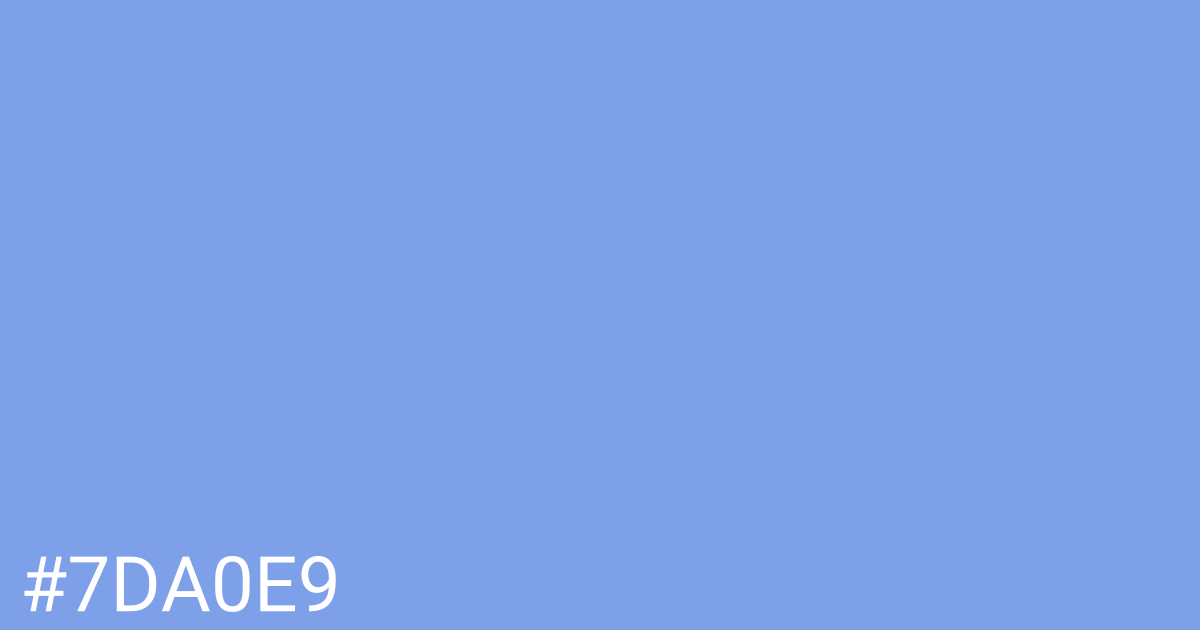 Hex color #7da0e9 graphic