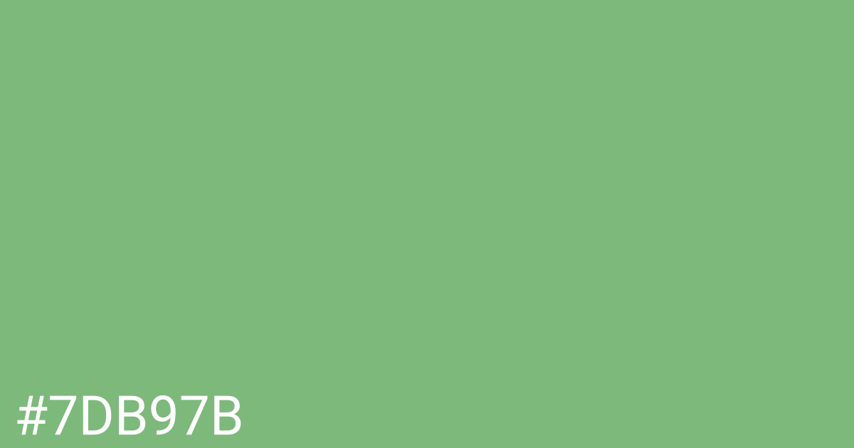 Hex color #7db97b graphic