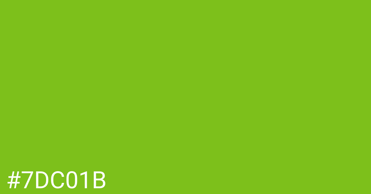 Hex color #7dc01b graphic