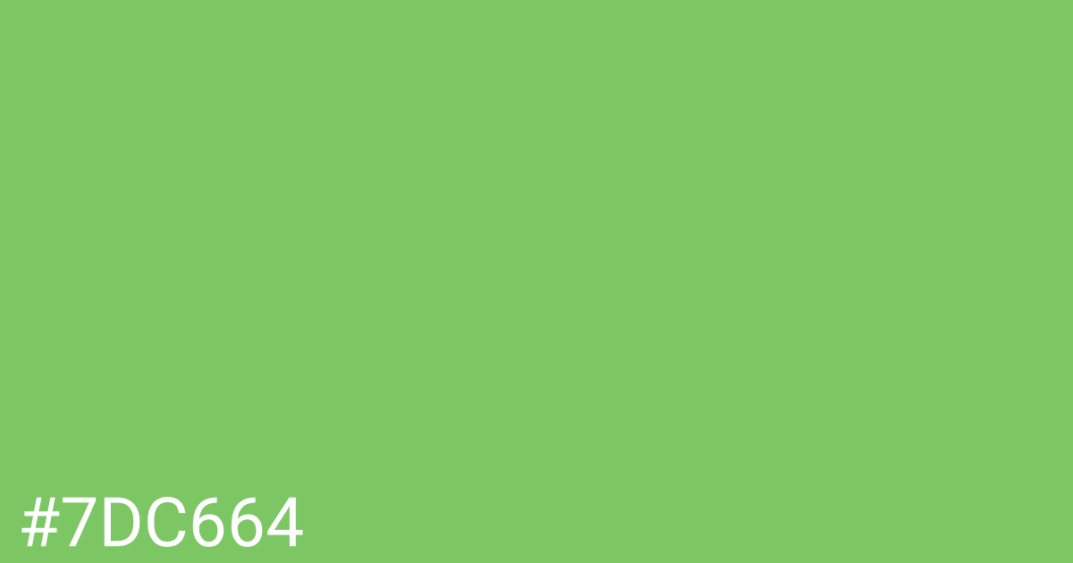 Hex color #7dc664 graphic