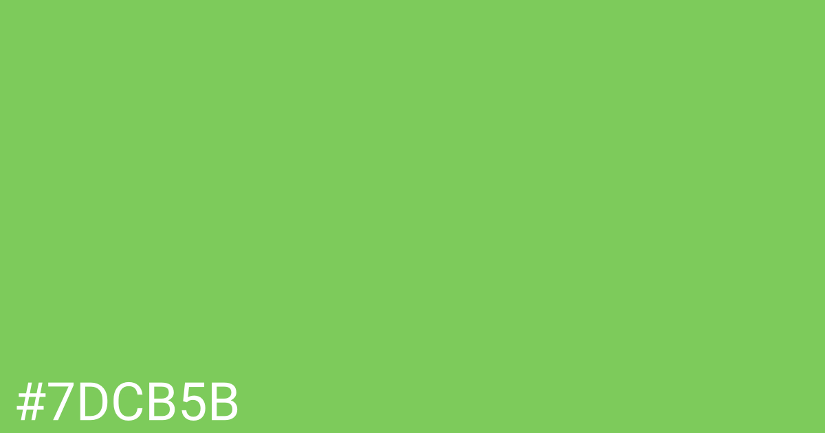 Hex color #7dcb5b graphic