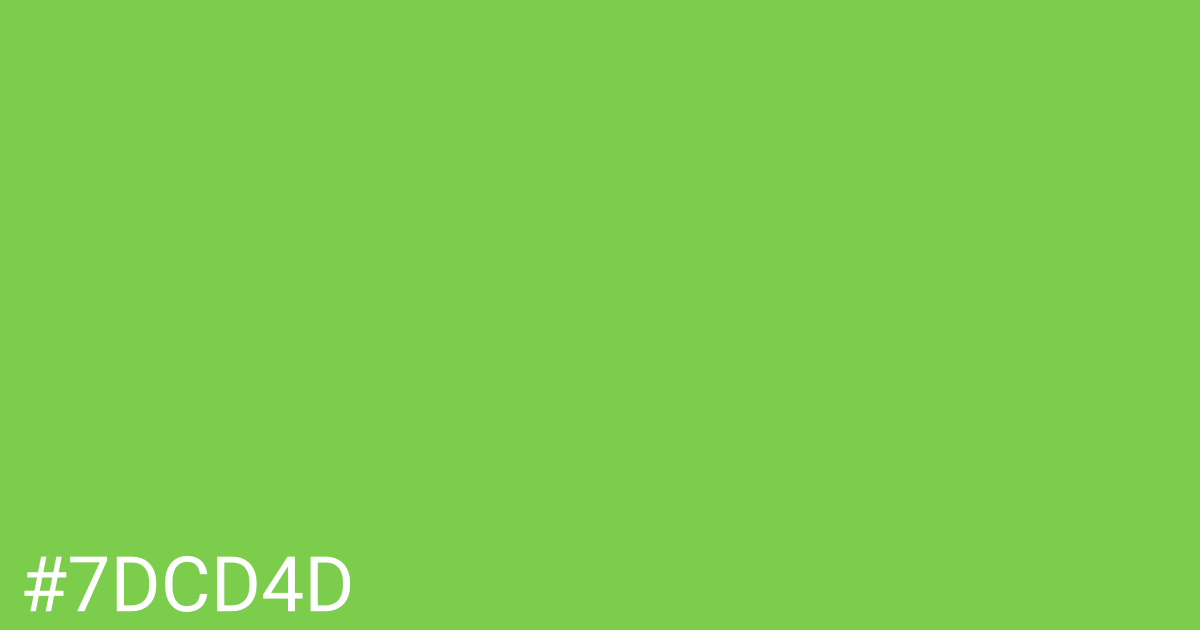 Hex color #7dcd4d graphic