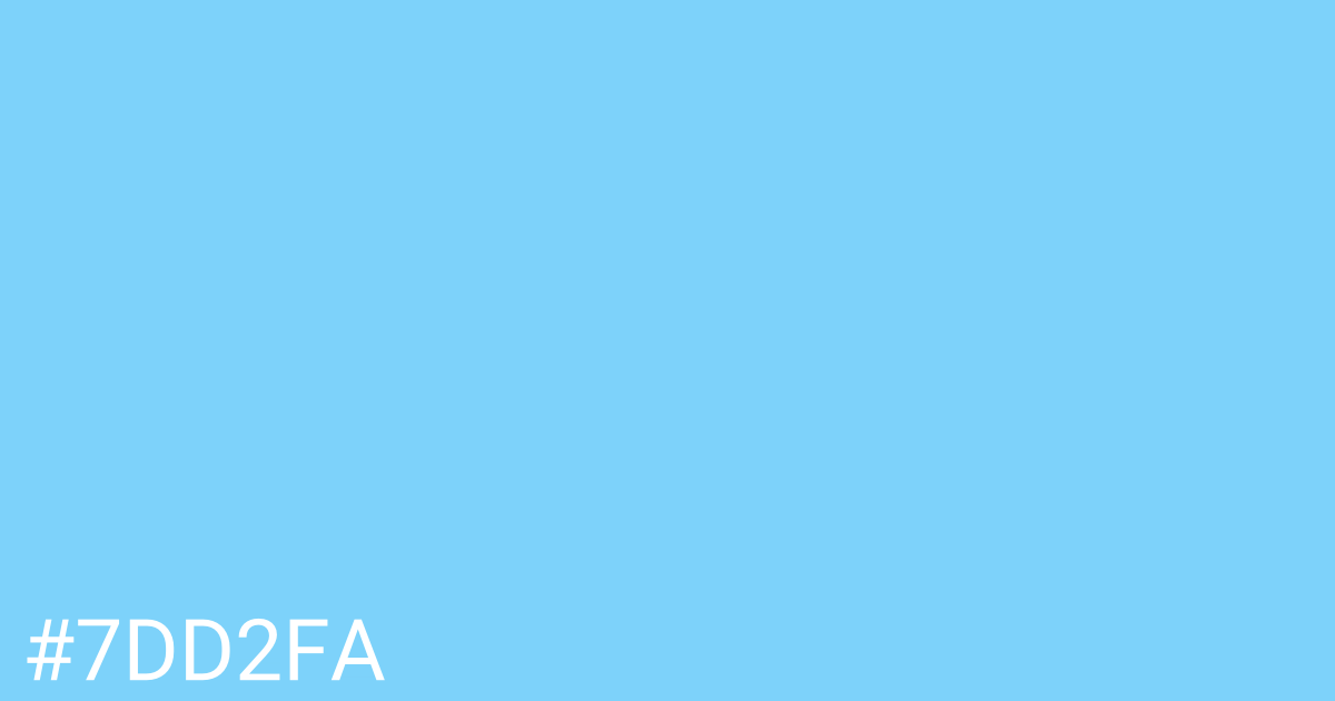 Hex color #7dd2fa graphic