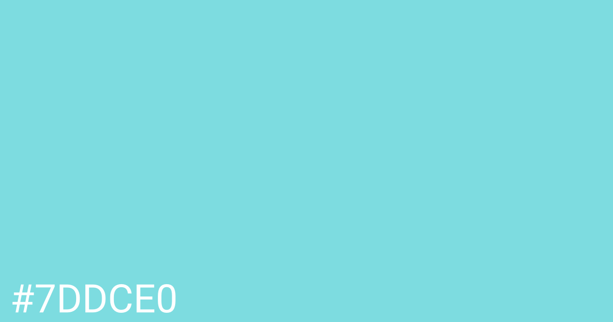 Hex color #7ddce0 graphic