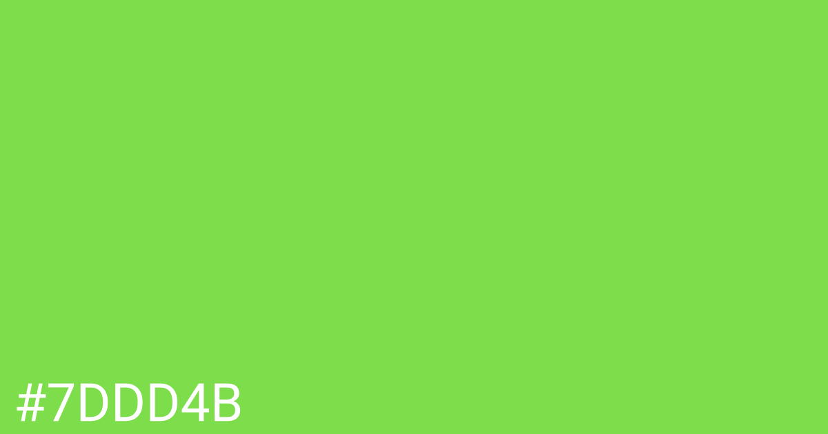 Hex color #7ddd4b graphic