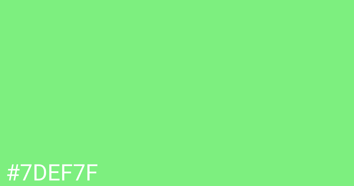 Hex color #7def7f graphic