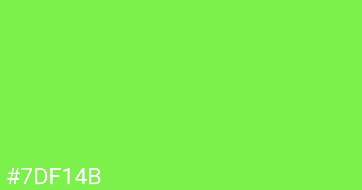 Hex color #7df14b graphic