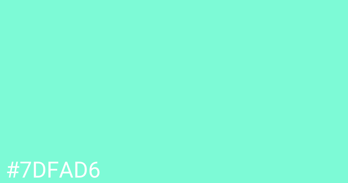 Hex color #7dfad6 graphic