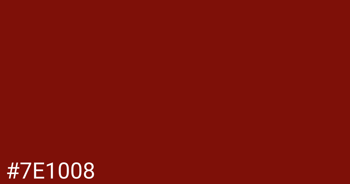 Hex color #7e1008 graphic