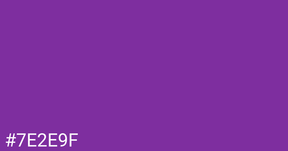 Hex color #7e2e9f graphic
