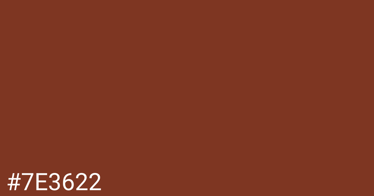 Hex color #7e3622 graphic