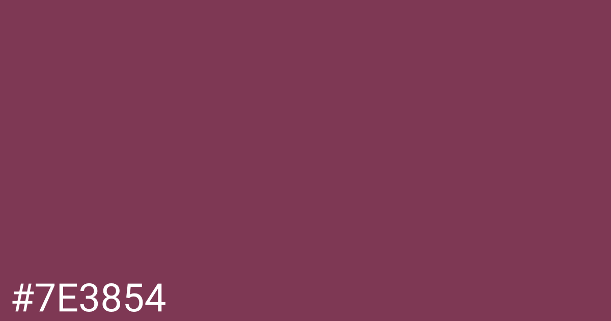 Hex color #7e3854 graphic