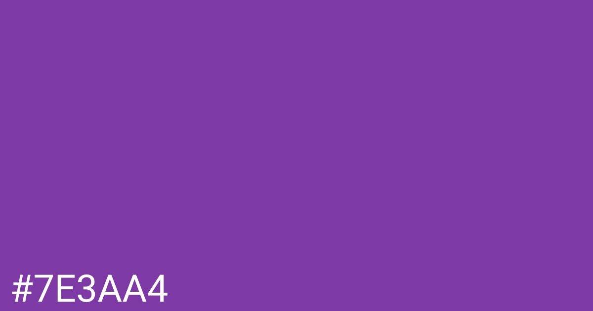 Hex color #7e3aa4 graphic