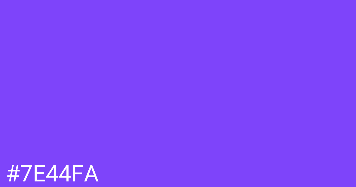 Hex color #7e44fa graphic