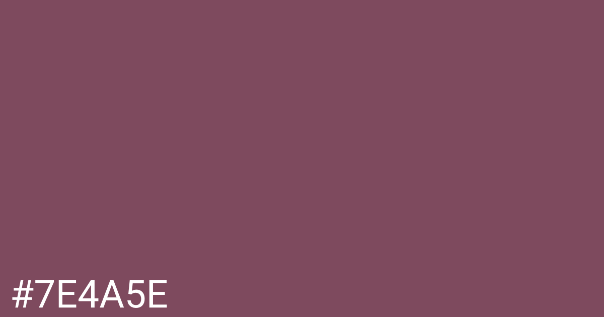 Hex color #7e4a5e graphic