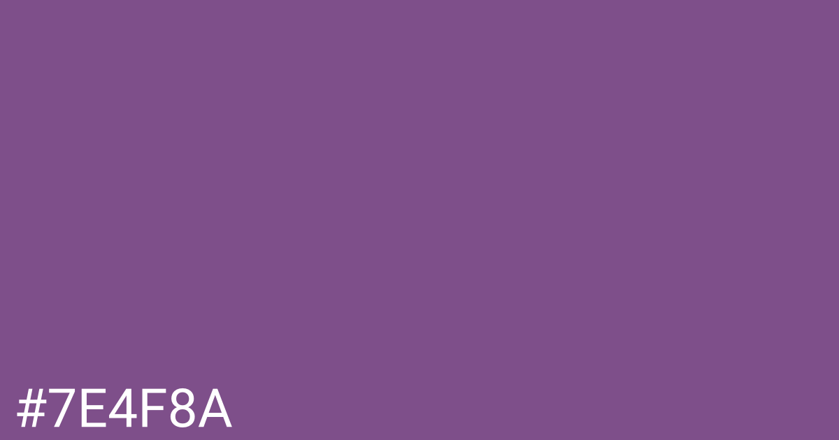 Hex color #7e4f8a graphic