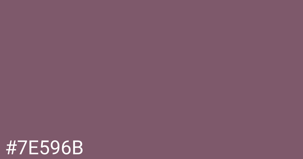 Hex color #7e596b graphic