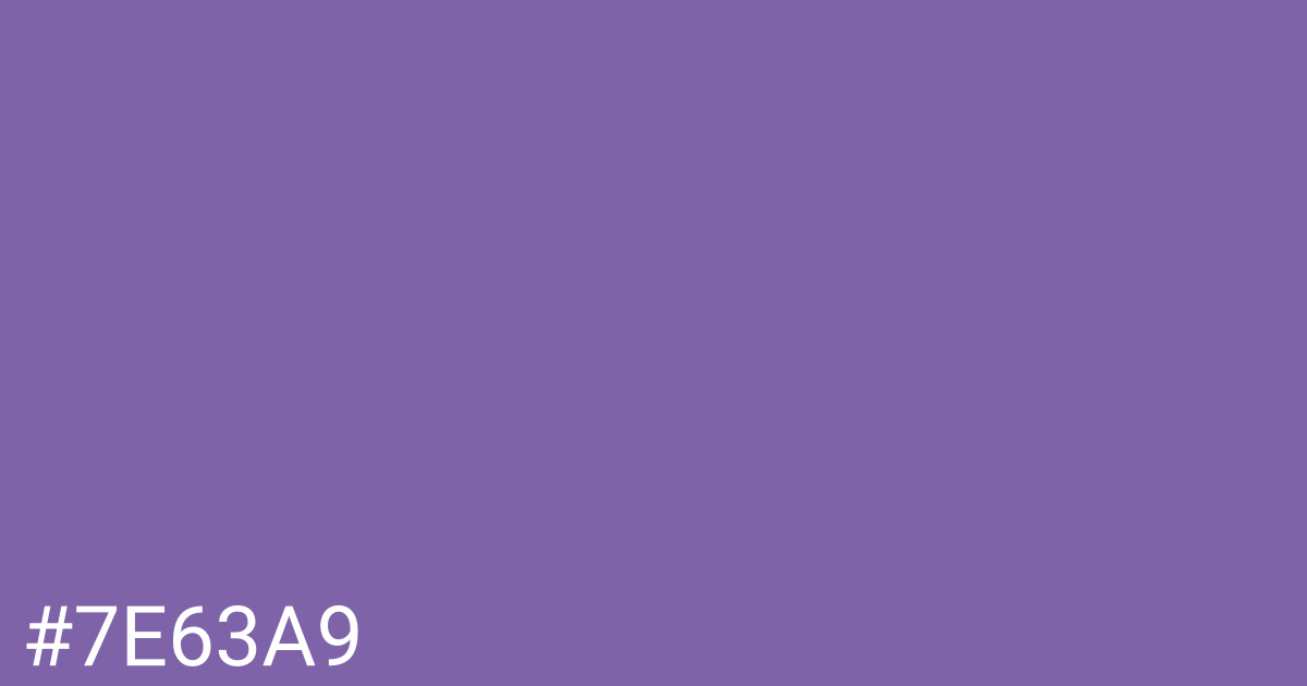 Hex color #7e63a9 graphic
