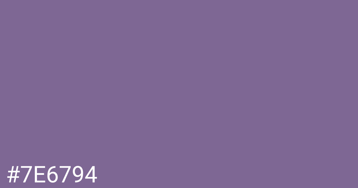 Hex color #7e6794 graphic
