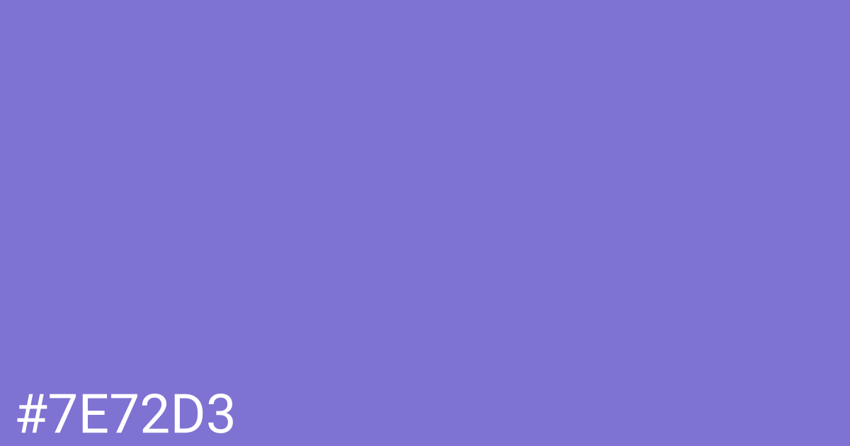 Hex color #7e72d3 graphic