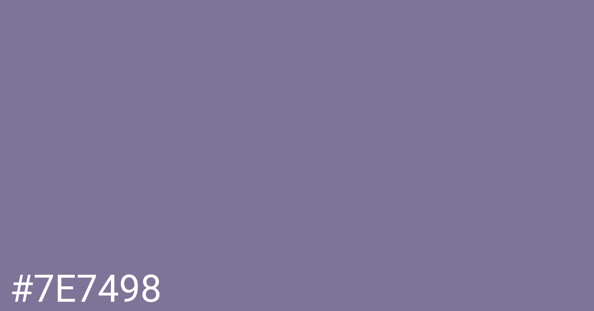 Hex color #7e7498 graphic