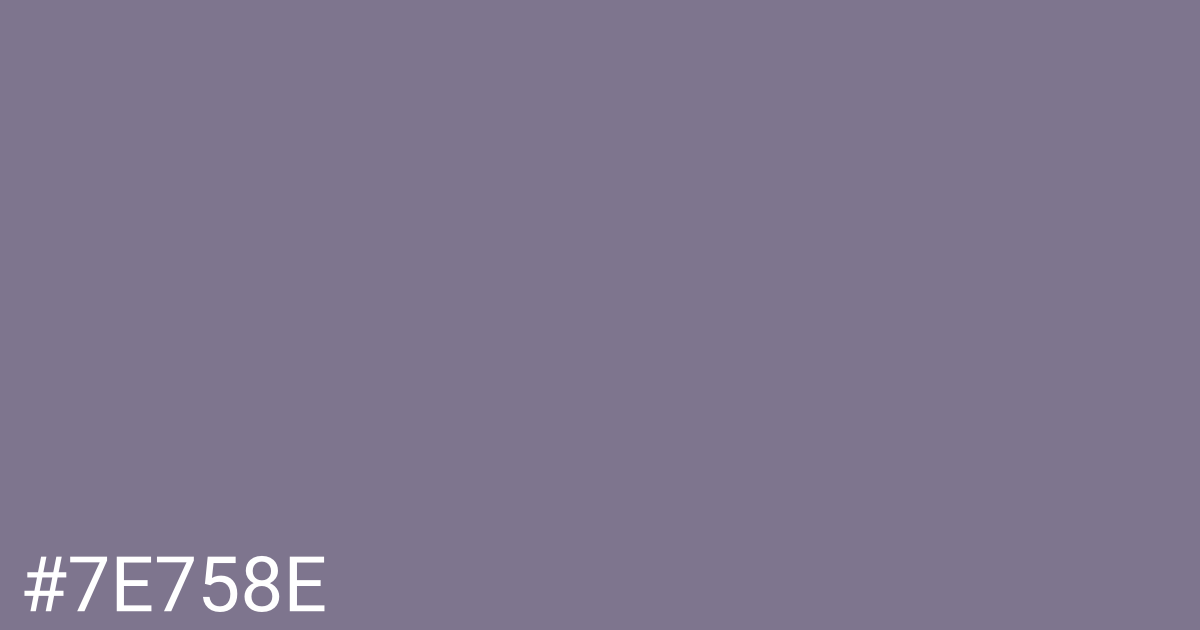 Hex color #7e758e graphic