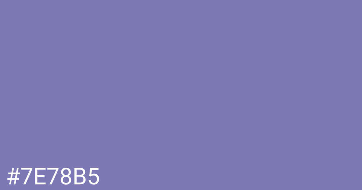 Hex color #7e78b5 graphic