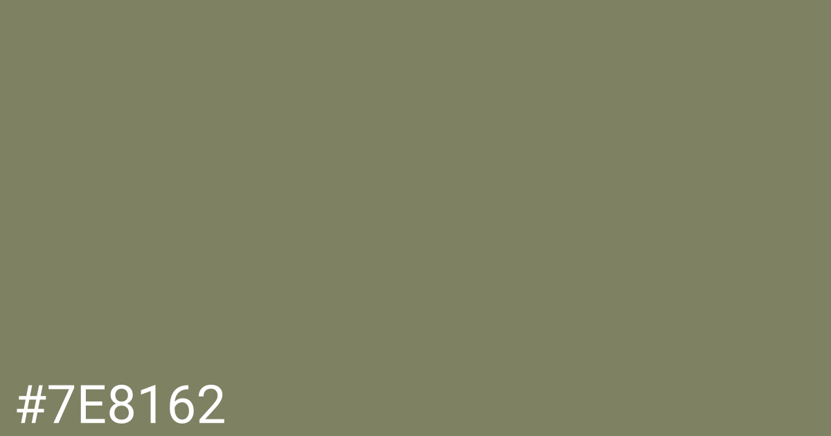 Hex color #7e8162 graphic