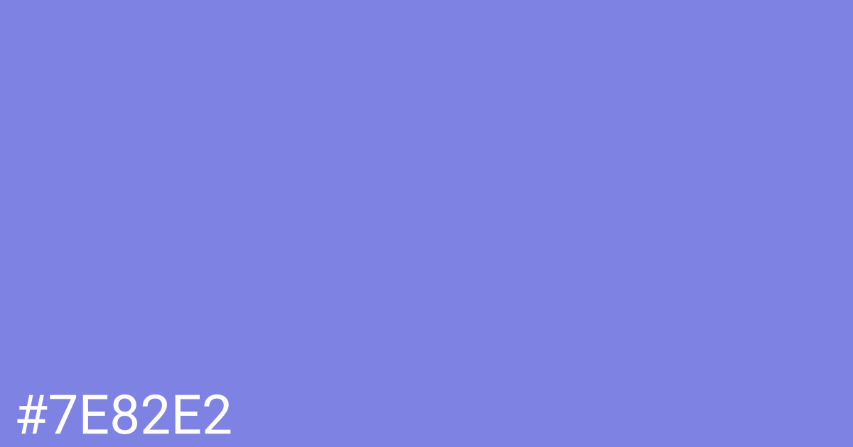 Hex color #7e82e2 graphic