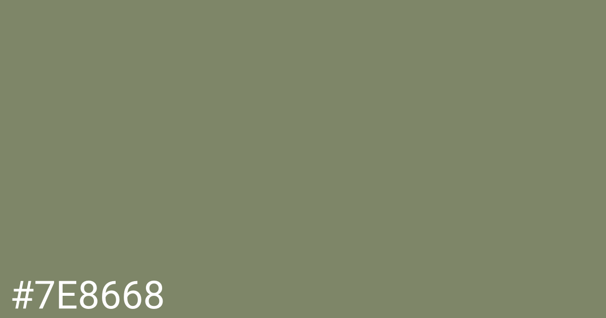 Hex color #7e8668 graphic