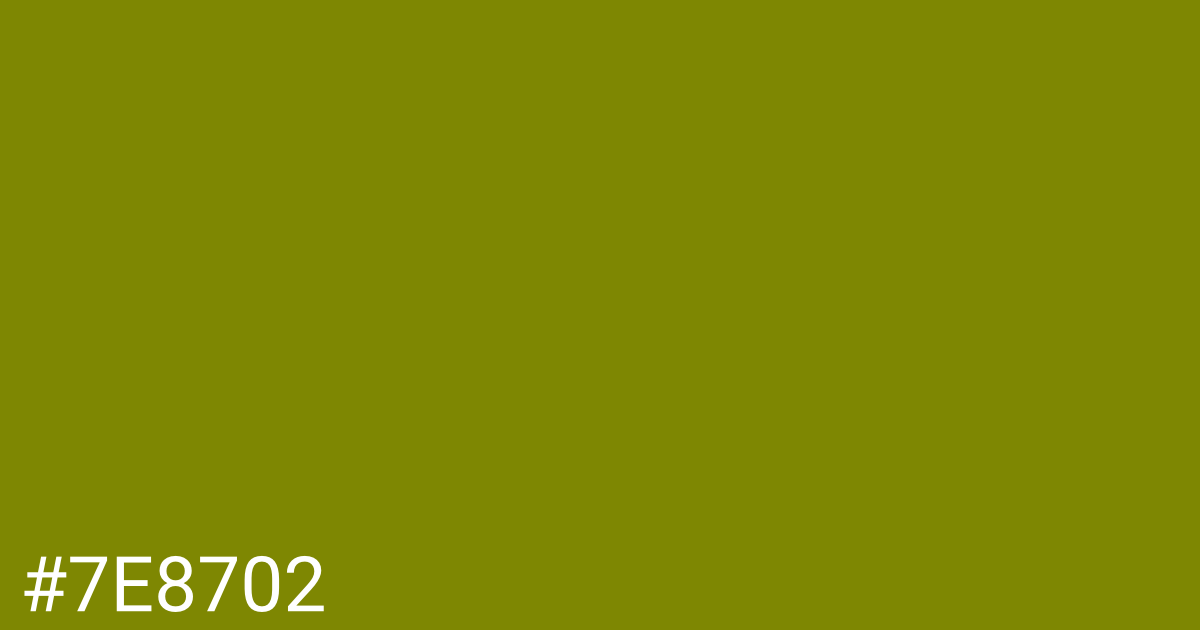 Hex color #7e8702 graphic