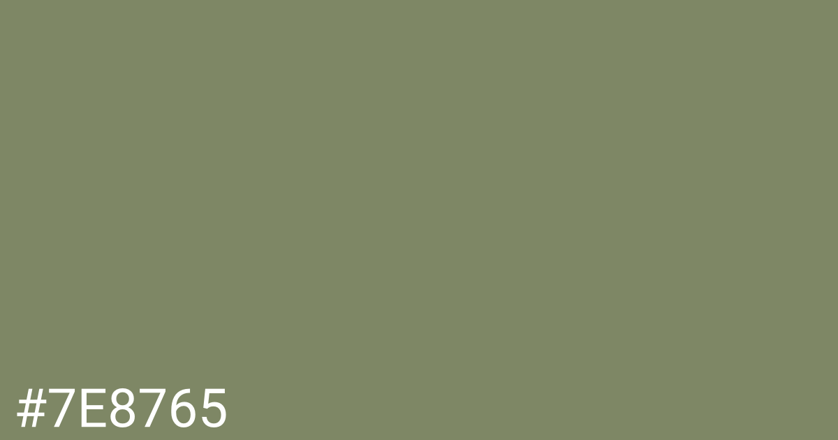 Hex color #7e8765 graphic